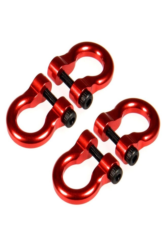 QUE-T 4 Pcs Aluminum Tow Shackle for 1/10 Scale TRX-4 Crawler Car (Red) - Image 1